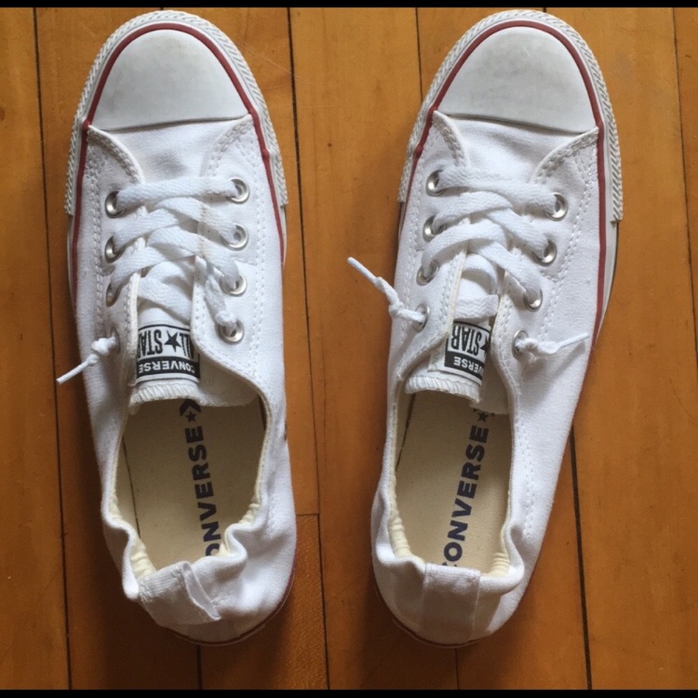 Converse White Slip on Shoes